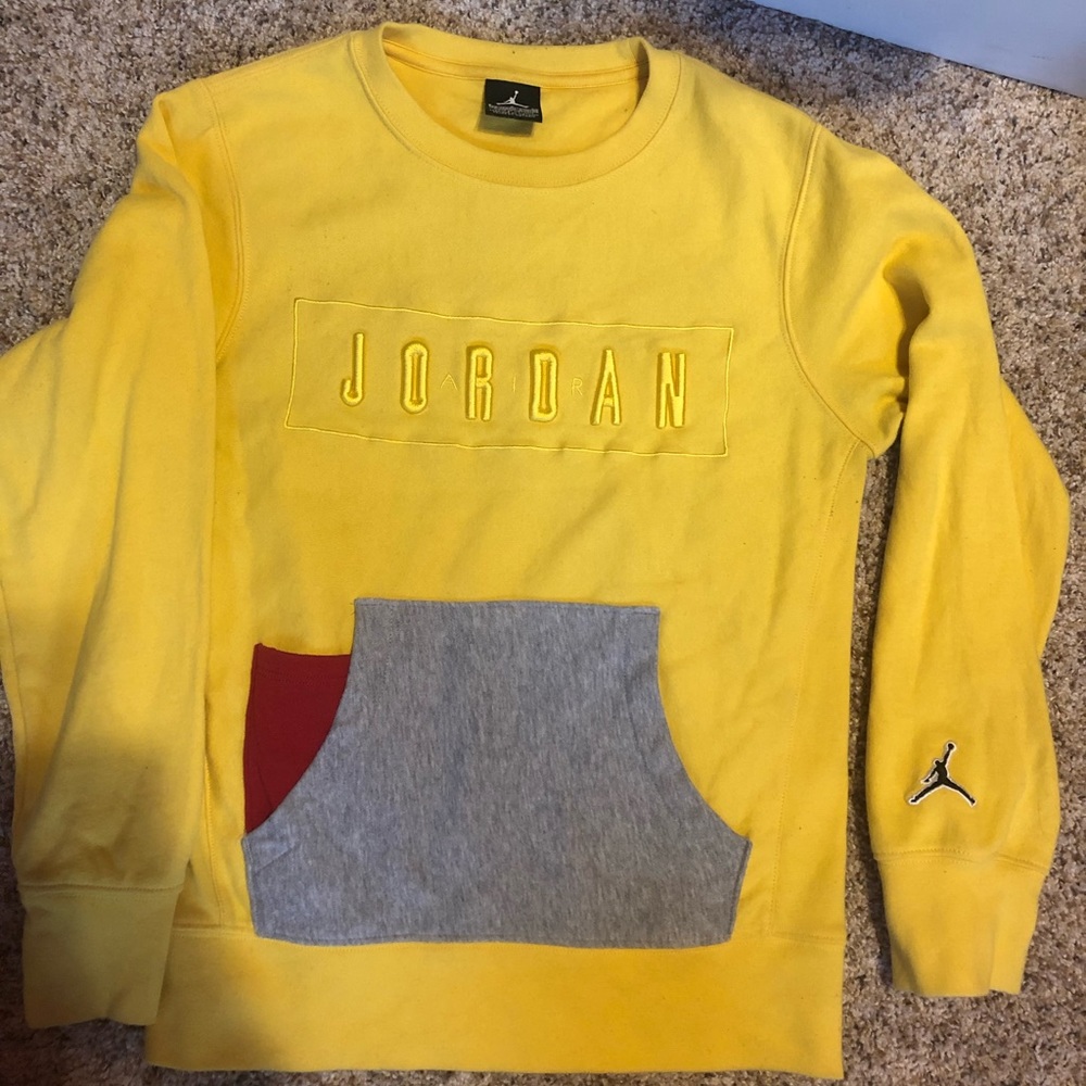 Vintage yellow color block Jordan sweatshirt